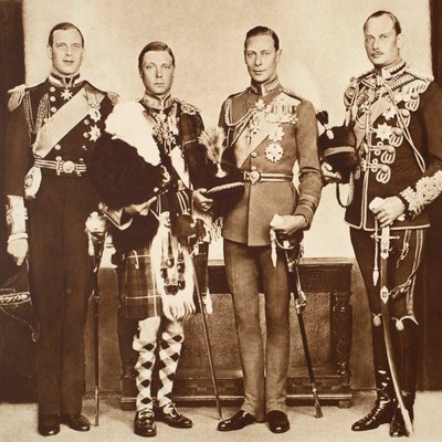 Le roi Édouard avec ses frères, années 1930 - English Photographer